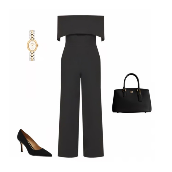 VINCE CAMUTO Off the Shoulder Jumpsuit NWT IN STORES $168 - Picture 4 of 7
